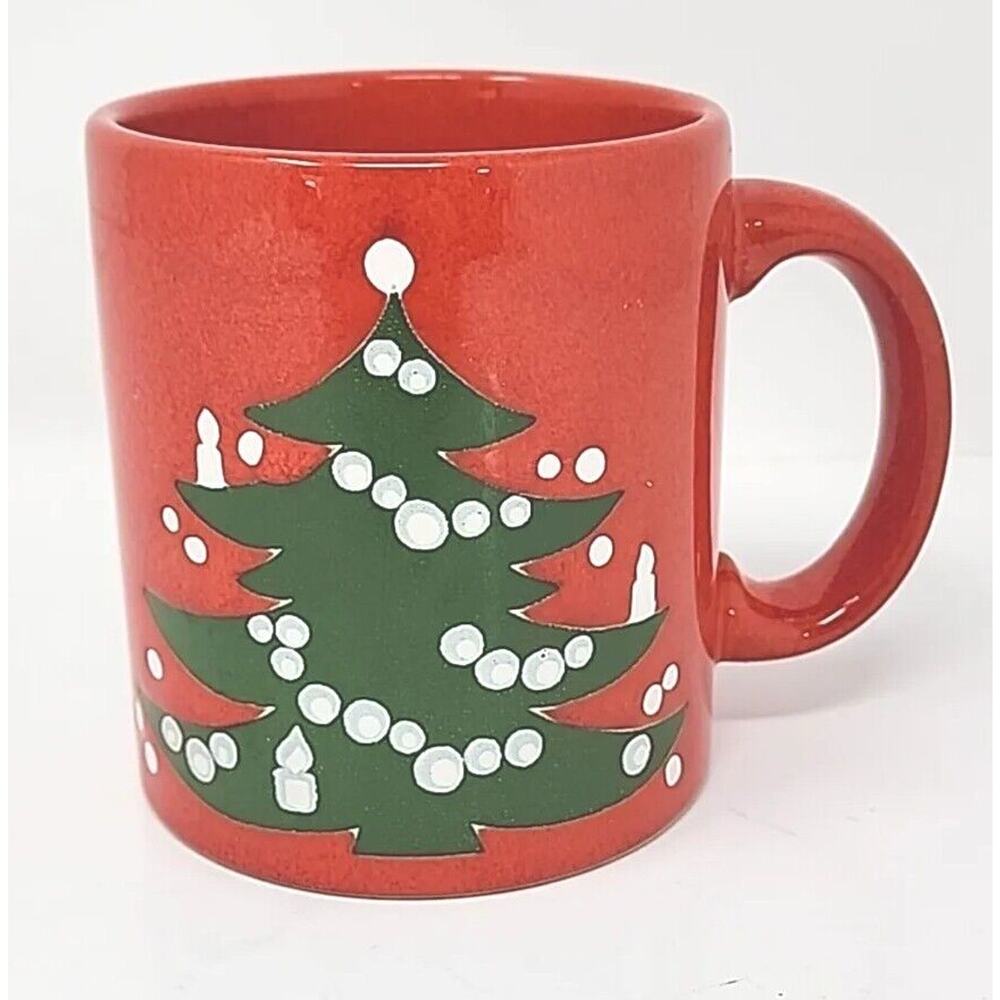 Waechtersbach‎ Germany Coffee Mug Red Christmas Green Tree Mug U253